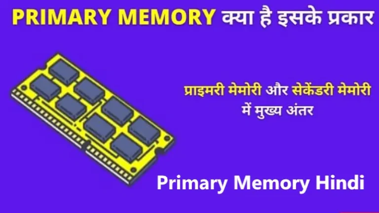 Primary Memory Kya Hai